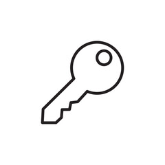 Key Icon in trendy flat style isolated on grey background. Key symbol for your web site design, logo, app, UI. Vector illustration, EPS10.