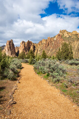 A Trail Through Smith Rock State Park in central Oregon