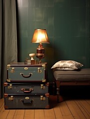 Vintage Wanderlust: Worldly Flair with Vintage Luggage for Adventurous Guest Rooms