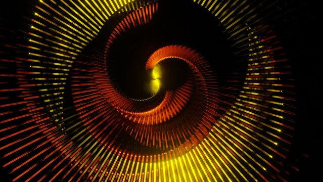Animation of the mechanical spiral fractal