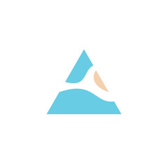 abstract triangle logo template design
