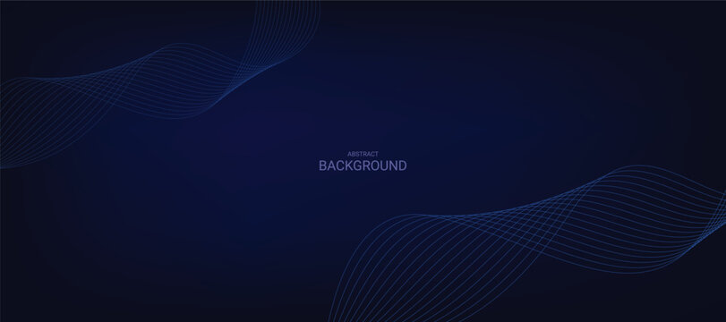 Abstract blue vector background with blue wavy lines.
