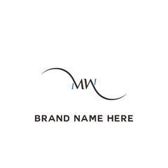Obraz premium MW logo. M W design. White MW letter. MW, M W letter logo design. Initial letter MW linked circle uppercase monogram logo. M W letter logo vector design. 