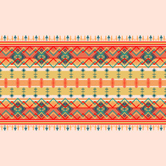 Traditional geometric ethnic fabric pattern design for textiles, rugs, wallpaper, clothing, sarong, scarf, batik, wrap, embroidery, print, curtain, carpet, wallpaper, wrapping, Batik, vector