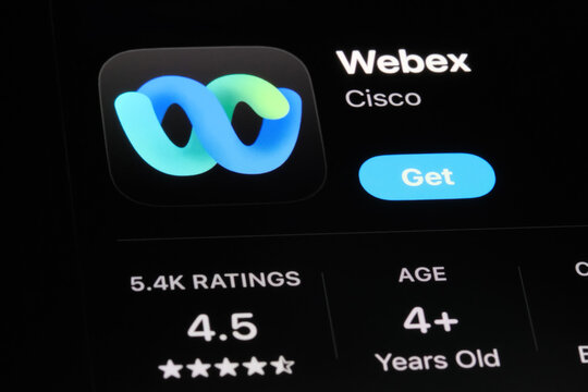 Shanghai,China-Dec.21st 2023: Cisco Webex app icon and logo
