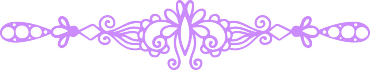 doodle sketch decorative floral divider leaves