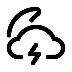 Night Storm Line UI Icon