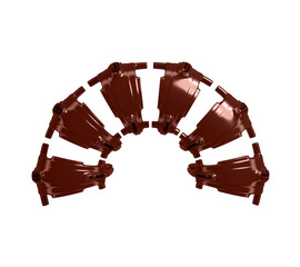 Metal abstract shape, 3d render © neurostructure