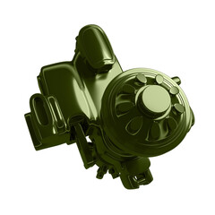 Metal abstract shape, 3d render © neurostructure