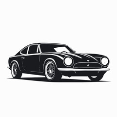 car logo drawing retro illustration 