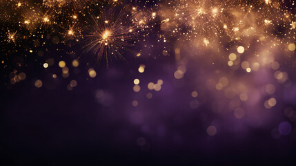 Gold and dark violet Fireworks