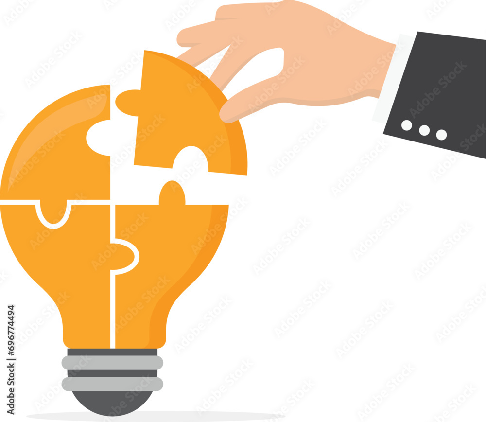 Poster problem solver, get a solution to overcome difficulty, idea, creativity or innovation to fix problem