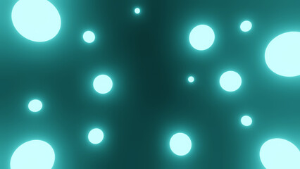 glowing shiny cyan balls for background