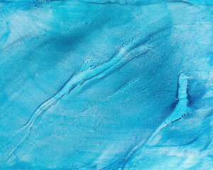 Blue and turquoise hand painted abstract backgrounds and textures alcohol ink art. - 696774618