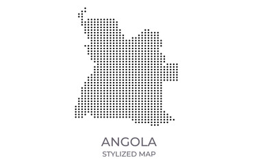Fototapeta na wymiar Map of Angola in a stylized minimalist style. Simple illustration of the country map.