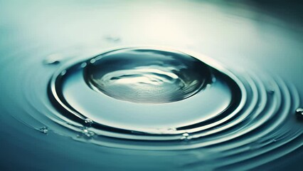 A droplet of rain caught in midair, showcasing the fascinating behavior of fluid dynamics in the delicate balance between surface tension and gravity.