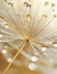 Dewdrops on a Beautiful Dandelion - Background