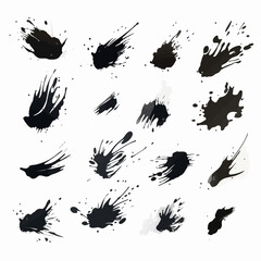 ink, paint, splash, grunge, vector, silhouette, splatter, black, stain, drop, dirty, design, illustration, splat, bird, eagle, spray, art, blot, blood, brush, texture, spot, liquid, set