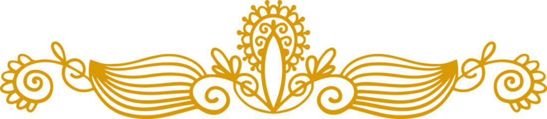 sketch drawing floral divider line page