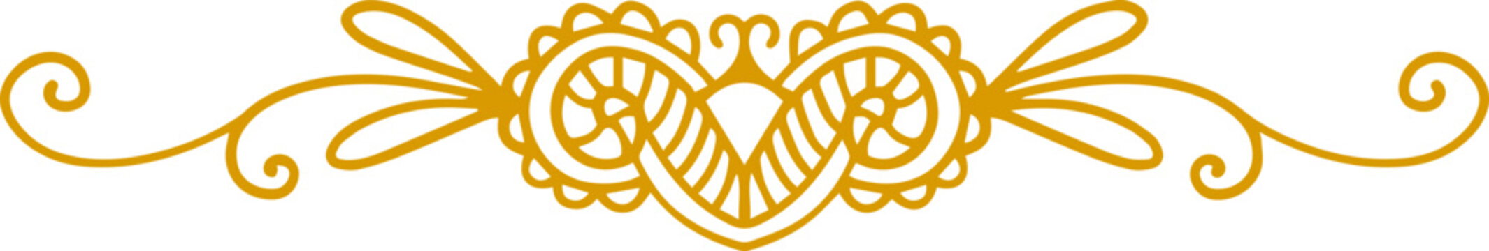 sketch drawing floral divider line page