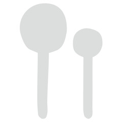 手描きの大さじ小さじ