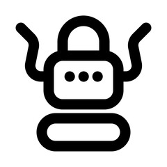 Robot Line UI Icon