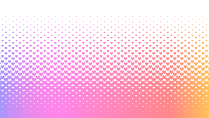 Foto op Plexiglas ハートで作られたハーフトーンの背景素材（グラデーション） © tukinoto