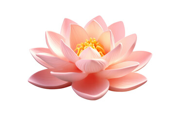 lotus blooming isolated on transparent background