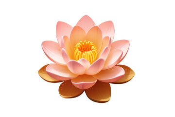 lotus blooming isolated on transparent background