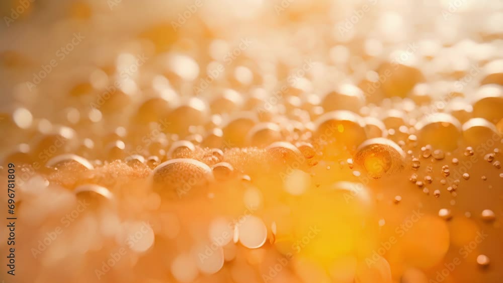 Poster an intimate view of a bottle conditioned beer, highlighting the tiny yeast particles that settle at 