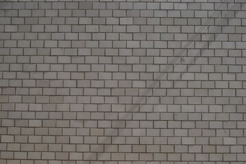 brick layed wall at a construction site
