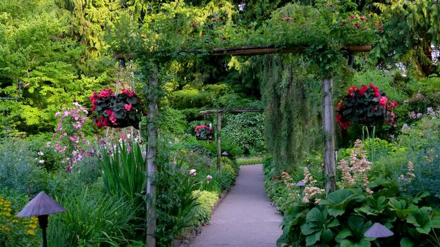 The famous gardens of Butchert on Victoria Island. Canada. The Butchart Gardens