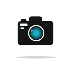 Camera icon vector. Photography icon symbol isolated with white background.