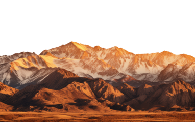 Radiant Horizon A Golden Sunset Illuminating Mountains