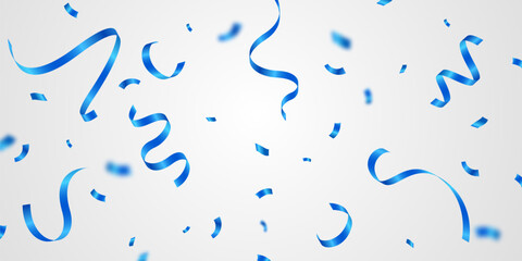 beautiful blue confetti background for celebration party Vector illustration