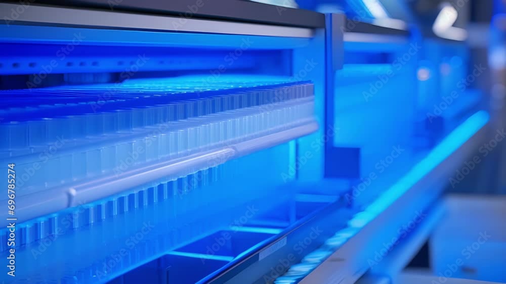 Aufkleber a detailed shot of automated dna sequencing equipment, demonstrating the advanced technology used in