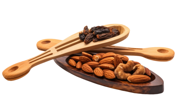 Wooden Tongs Adding Finesse to Serving Grilled Fried Fruits Goodies.