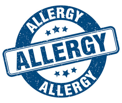 allergy stamp. allergy label. round grunge sign