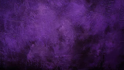 Deurstickers dark violet purple textured background grunge wall backdrop © Toby
