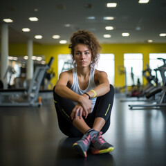 Fototapeta na wymiar Woman in a gym 