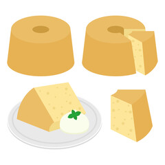 シフォンケーキのイラスト
