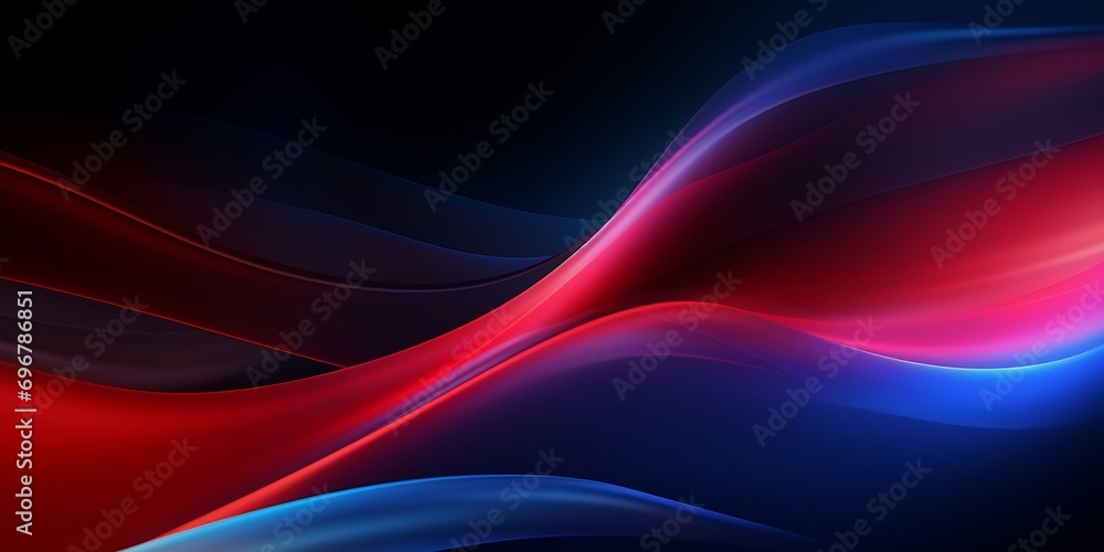 Poster Abstract color background. Dark blue red glow. Diffuse glare. Blurry highlights. Gradient blend. Modern design template. Bitmap. Raster image. : Generative AI