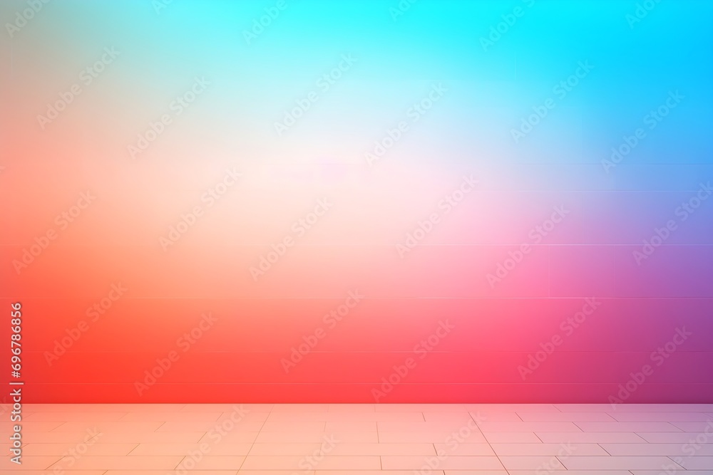 Poster gradient wall with soft blurred edges with smooth texture and bright colors : generative ai