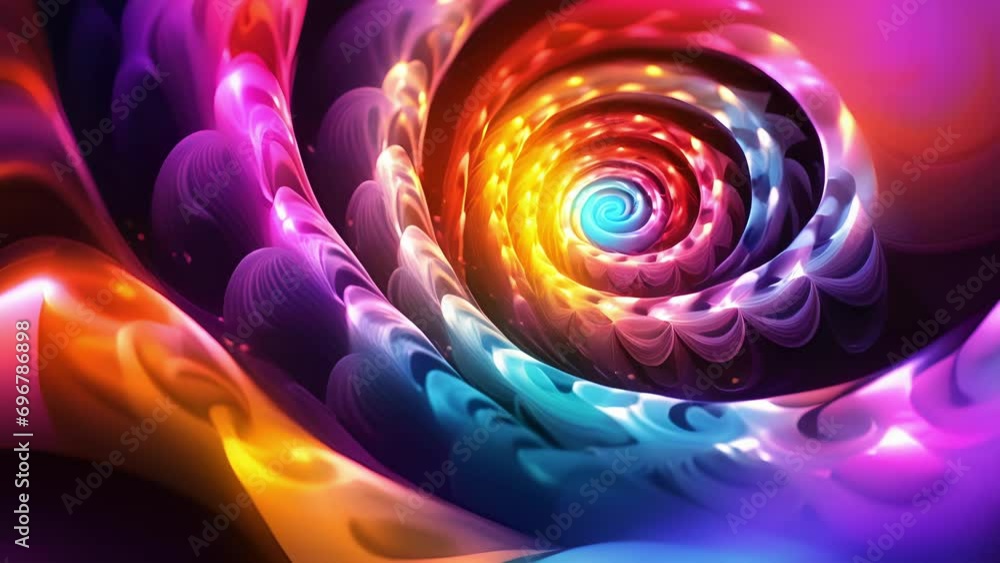 Poster a mesmerizing of a julia set, another type of fractal formed by a complex formula and often visualiz