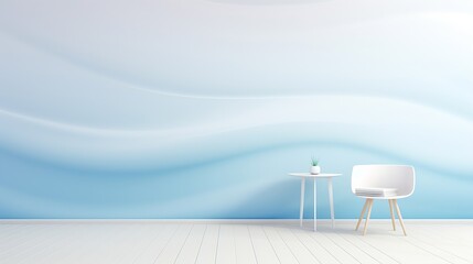 Abstract light blue and white wave background. Simple vector graphic pattern, modern : Generative AI