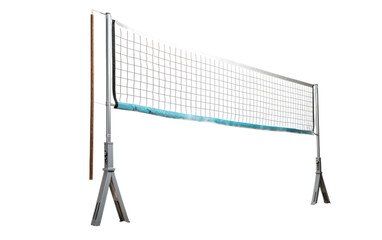 Silver and Portable Badminton Playing Net, Where Portability Meets Modern Badminton Gaming with Added Design Intricacy