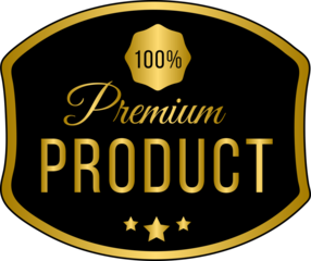 Golden premium quality, best product, limited edition, high quality, guarantee golden label badges	
