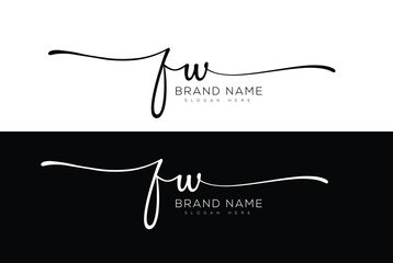 Fw handwriting signature logo design