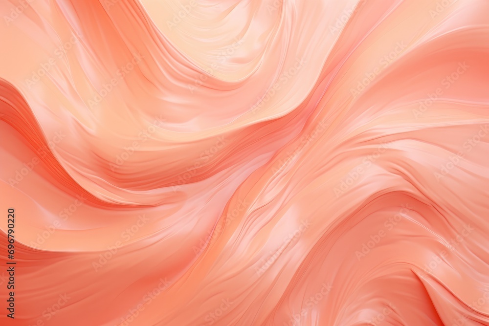 Poster abstract swirling texture in peach hues, mimicking soft, delicate fuzz