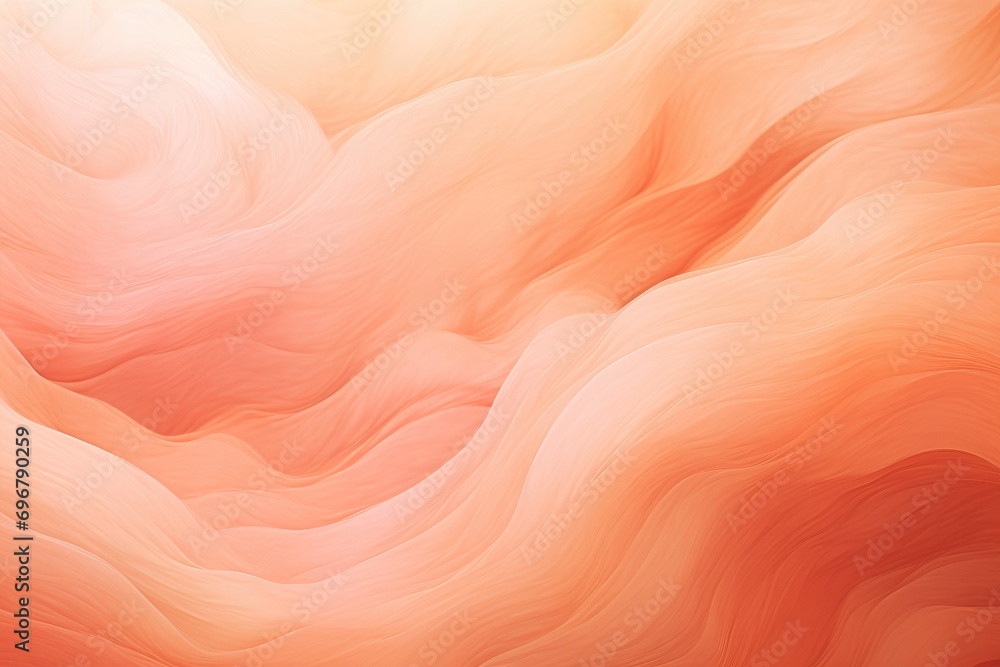 Poster abstract swirling texture in peach hues, mimicking soft, delicate fuzz